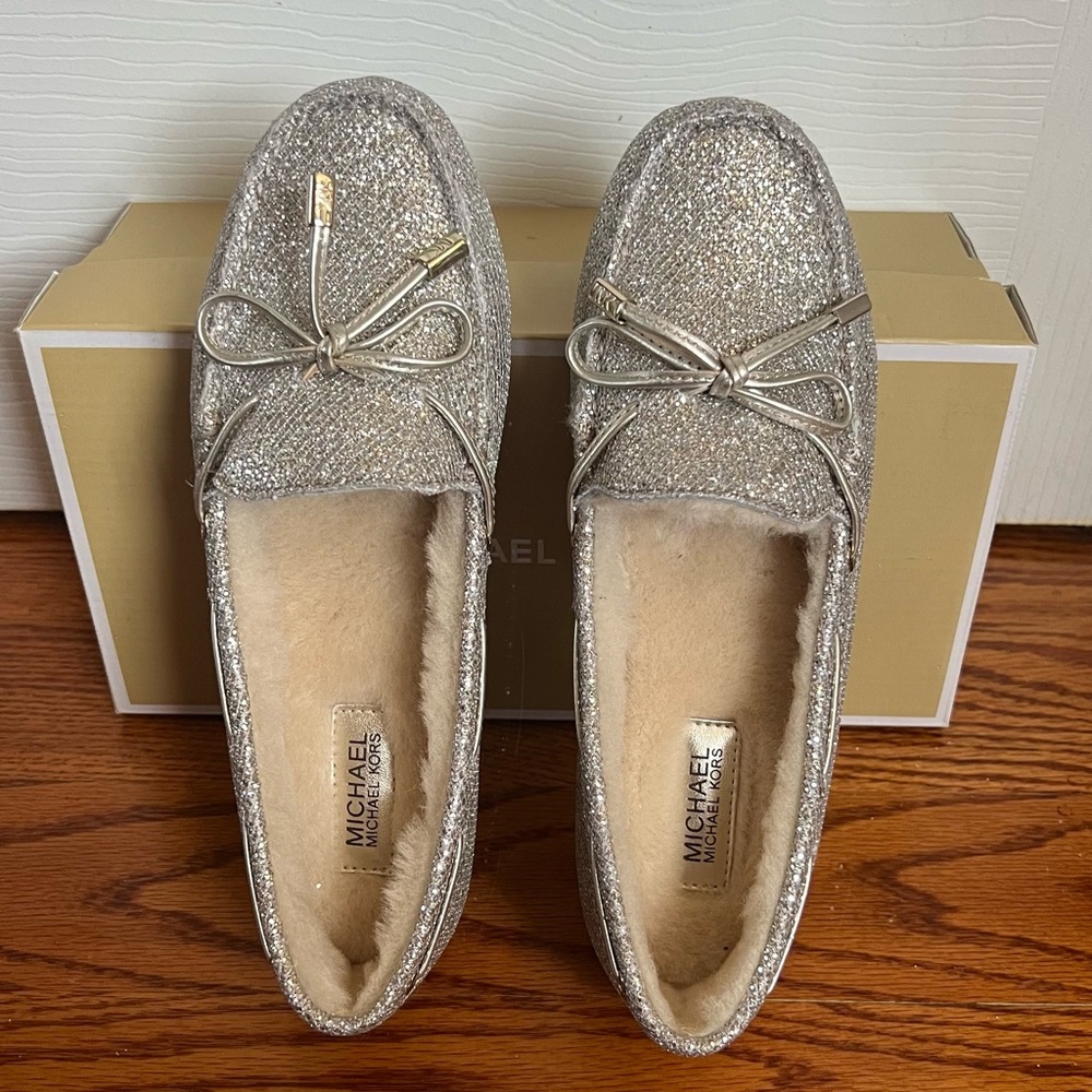 Michael Kors Sutton Moccasins With Sheared Lamb Fur Lining